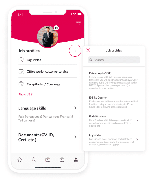 Profile as it appears in the Coople Jobs App